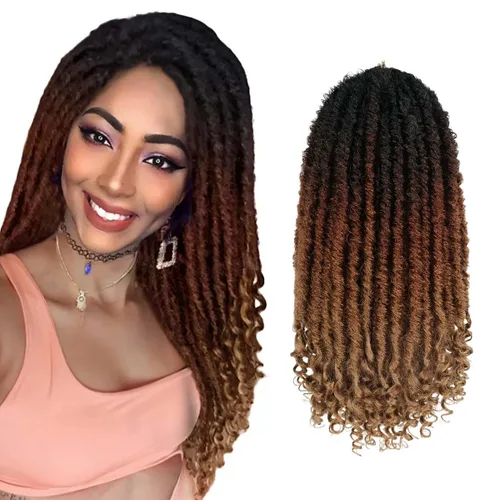 Miniatura 32 de 6 paquetes de cabello de ganchillo Goddess Locs, locs falsos rectos de 12 pulgadas para ganchillo, extensiones de cabello sintético suave rizado