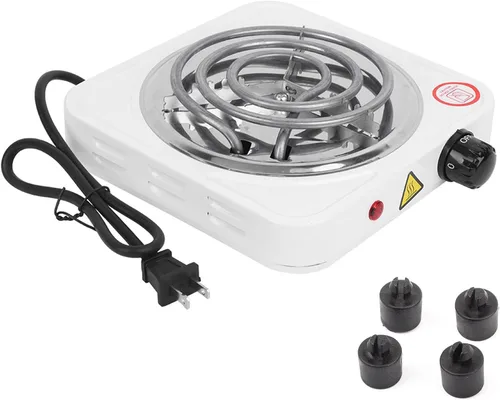 1000 W de una sola bobina eléctrica portátil con quemadores grandes, quemador eléctrico de una sola quemador de cocina quemador de hierro fundido