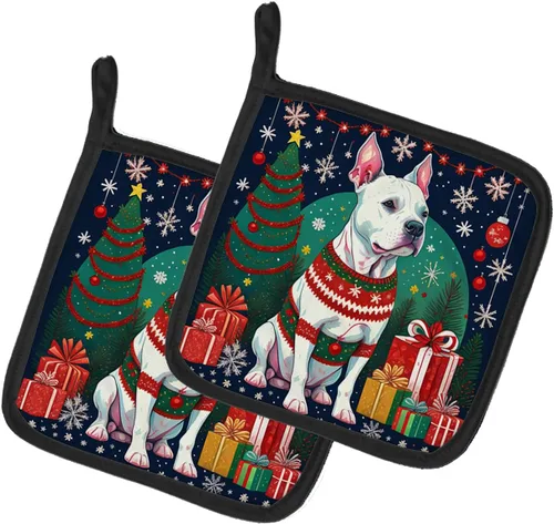 Miniatura 14 de Caroline's Treasures Fawn Pug - Par de soportes para ollas de Navidad, resistentes al calor, juego de ollas para horno, almohadillas calientes