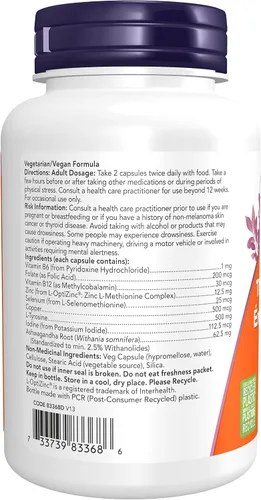 Miniatura 2 de Energía de la tiroides de Now Foods, Cápsulas Vegetarianas., 3368, 1, 1