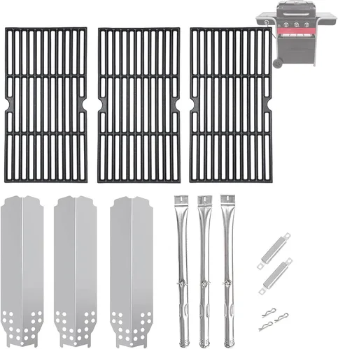 BQMAX Kit de piezas de parrilla para parrilla híbrida de gas carbón/carbón Charbroil 463370516 463370519 463278418 463278419 G421-0001-W1