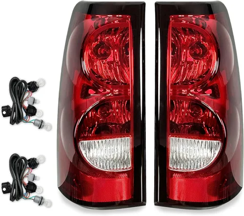 Silverado - Luces traseras compatibles con Chevy Silverado 2003-2006 1500/1500HD 2500/2500HD 3500 para el lado del conductor y del pasajero,