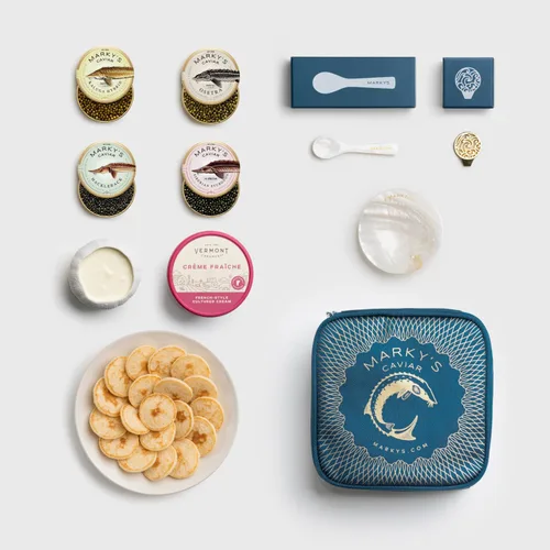 Miniatura 11 de MARKY'S Juego de regalo de caviar caspio – 1 oz / 28 g (paquete de 3) x Beluga Hybrid Caviar, Privat Stock Almas Osetra, Osetra Royal Amber Caviar
