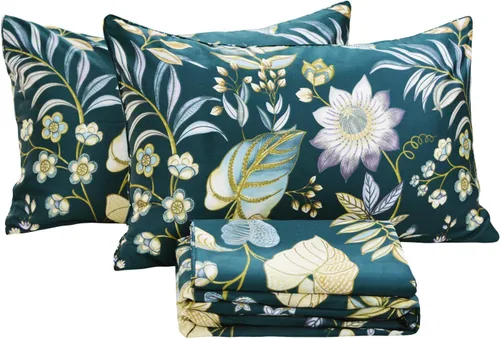 Miniatura 40 de FADFAY Juego de sábanas de rosas blancas, ropa de cama vintage floral de rosas, ropa de cama estilo rústico, 100% algodón egipcio percal, 800 hilos