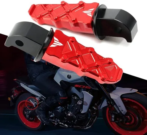 Miniatura 2 de F Motorcycle CNC Rear Foot Pegs Rests Passenger Footrests for Yamaha MT03 MT07 MT09 MT10 MT25 for Tracer MT 07 MT 09 Y (Color : Black)