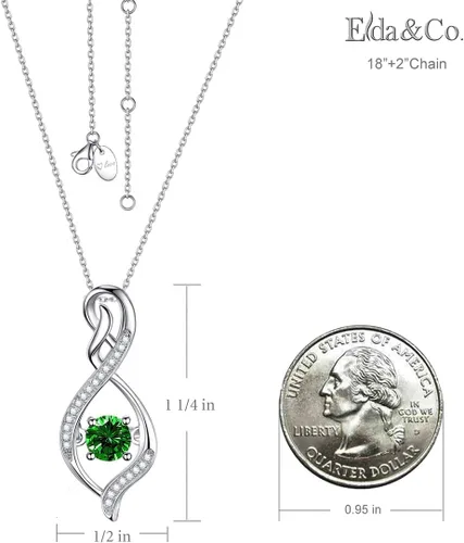 Miniatura 3 de Regalos de cumpleaños para mujeres, collar de amor infinito para esposa, mamá, piedras de nacimiento de septiembre, ópalo de zafiro azul, rosa
