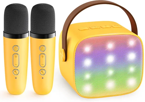 Miniatura 19 de YLL Mini máquina de karaoke para niños y adultos, regalos de cumpleaños para niños de 3, 4, 5, 6, 7, 8, 9 años o más, altavoz Bluetooth portátil