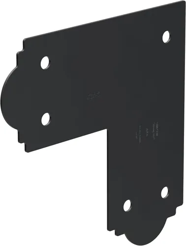 Miniatura 3 de Simpson Strong-Tie APL6 Outdoor Accents Mission Collection ZMAX, correa L con recubrimiento en polvo negro para 6 x 6 - Paquete de 4