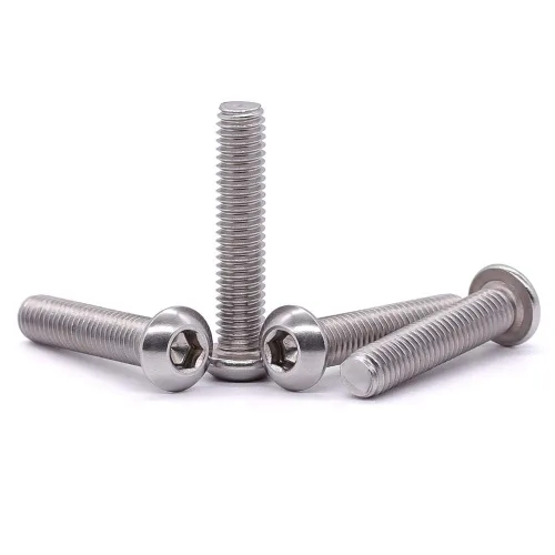 Miniatura 16 de Tornillos de cabeza de enchufe de 3/8-16 x 1 botón, acero inoxidable 304 18-8, rosca completa, rosca gruesa UNC, accionamiento hexagonal Allen, 5
