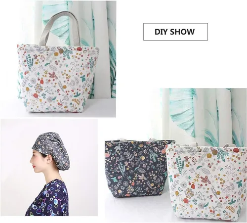 Miniatura 4 de 8 paquetes de tela floral para cuartos, tela precortada para costura, 18 x 22 pulgadas multi