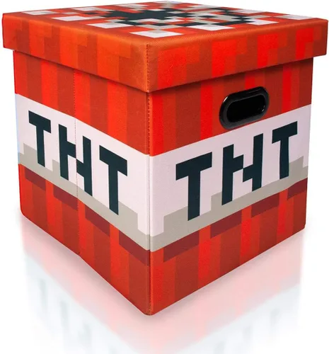 MINECRAFT TNT - Cubo de almacenamiento organizador de bloques | Bloque TNT de cubos de almacenamiento | Cubos de organización | Cubo cuadrado de 15