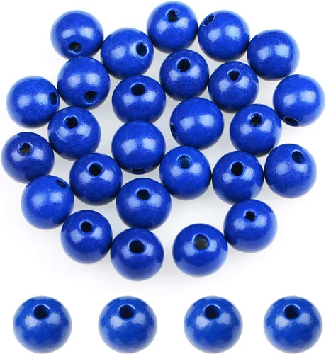 Miniatura 37 de AD Beads Cuentas de madera con espacio libre para manualidades, cuentas de madera con agujero grande surtidas para hacer collares, pulseras