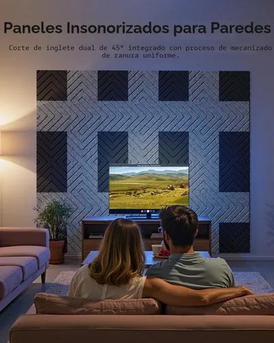 Miniatura 2 de Paneles de espuma con aislamiento de sonido para paredes, paquete de 12 paneles autoadhesivos acústicos, paneles de pared insonorizados de 12 x 12 x