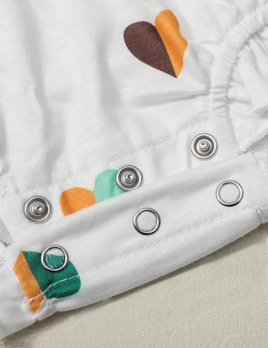 Miniatura 8 de Ropa de bebé niña con volantes de manga larga de algodón y lino con botón + diadema 2 piezas de otoño para bebé niña