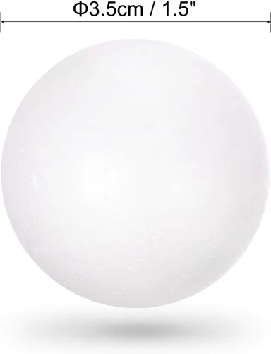 Miniatura 3 de uxcell 25 bolas de espuma de poliestireno blanco de 1.5 pulgadas para manualidades, arte, bricolaje, hogar, decoración de fiesta
