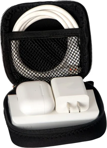 Miniatura 4 de Mini bolsa para organización, organizador electrónico pequeño y suave, bolsa de transporte de almacenamiento de viaje compatible con adaptador