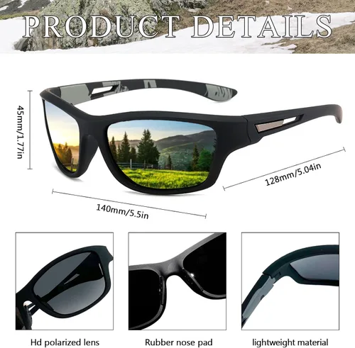 Miniatura 6 de Gafas de sol polarizadas para hombre/mujer, gafas deportivas UV400, conducción, pesca, correr, ciclismo, al aire libre, 3