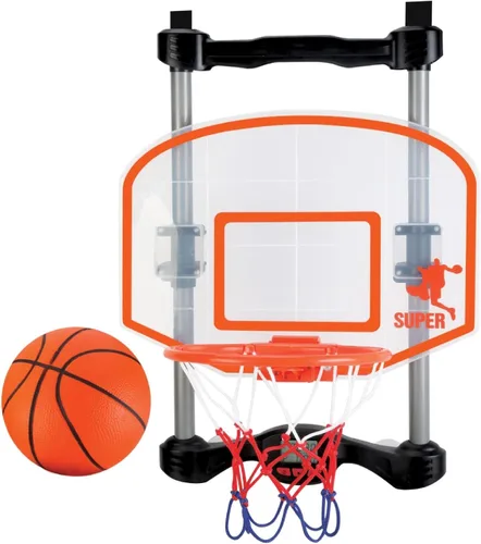 Miniatura 9 de Combo de baloncesto y boxeo para colocar sobre la puerta, juego 2 en 1 con aro ajustable y bolsa de velocidad, marcador y efectos de sonido