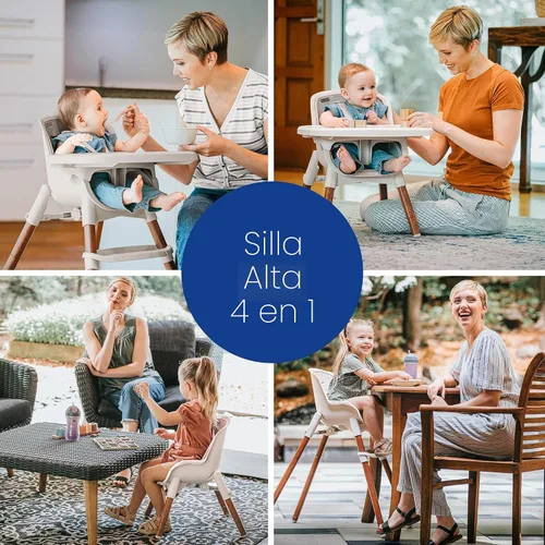 Miniatura 2 de Chicco Zest LE - Silla alta plegable 4 en 1, silla de alimentación, silla para niños pequeños y taburete juvenil, silla alta multiusos fácil de Crema