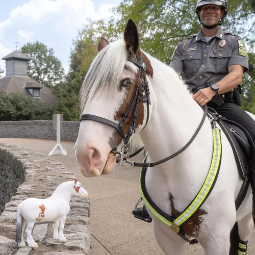 Miniatura 2 de Breyer Caballo de policía montado en el parque Caballo de policía Prime Pricing Plus, blanco
