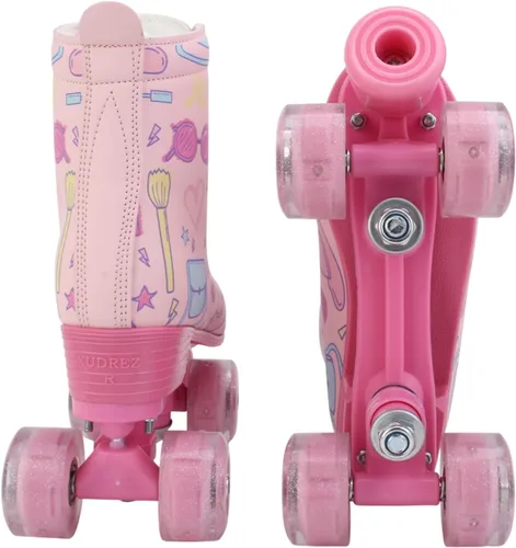 Miniatura 8 de XUDREZ Patines de ruedas para niñas y mujeres, elegantes patines rosados con ruedas iluminadas para niños, jóvenes, niñas de 6 a 12 años, interiores