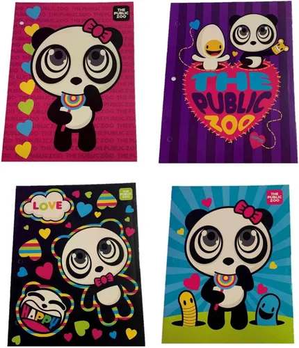 El público Zoo juego de carpetas para 4 ~ Happy Rainbows en negro, Craft tiempo, amor la Lollipop, divertido con amigos