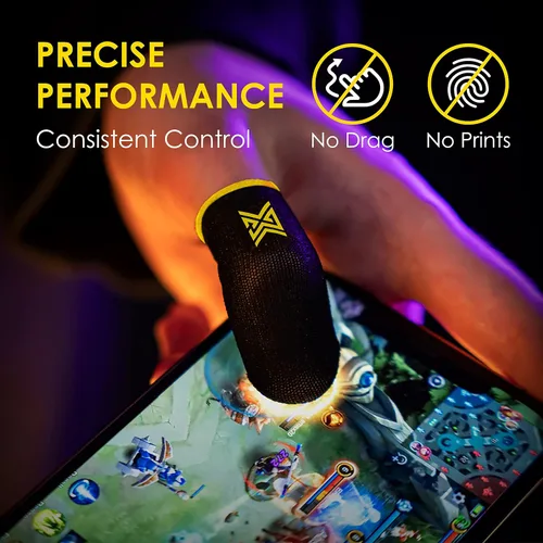 Miniatura 2 de Paquete de 6 fundas para dedos para juegos de teléfono móvil Gaming Corps ClawSocks - Carbono