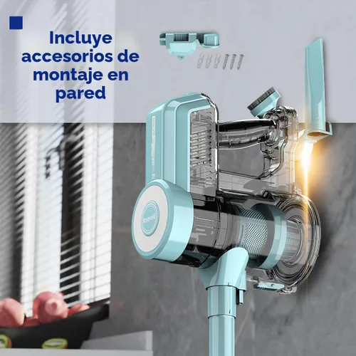 Miniatura 5 de Roomie Tec Aspiradora de Varilla con Cable - 450W, Ligera 2 en 1 de Mano con Potente Succión, Filtro HEPA sin Bolsa, Gran Capacidad de Polvo, Cable