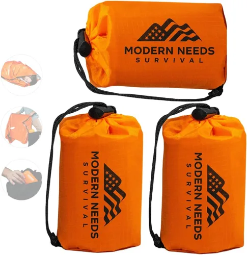 Miniatura 10 de MODERN NEEDS Emergency Sleeping Bag Survival – Thermal Blanket & Bivy Sack Emergency Bivy & Survival Blanket Outdoor Sleeping Bag & Hiking