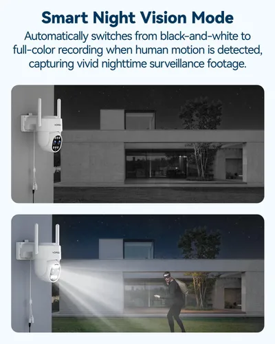 Miniatura 6 de Cámara de seguridad inalámbrica para exteriores, 4MP 10x zoom óptico de doble lente cámaras WiFi para seguridad en el hogar, vigilancia PTZ de 360°