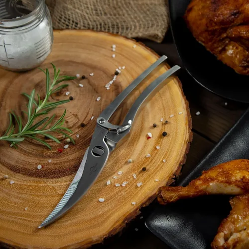 Miniatura 2 de Küchenprofi - Tijeras de cocina multiusos, acero inoxidable curvado de 9.5 pulgadas, aptas para lavavajillas, tijeras de aves de corral y carne