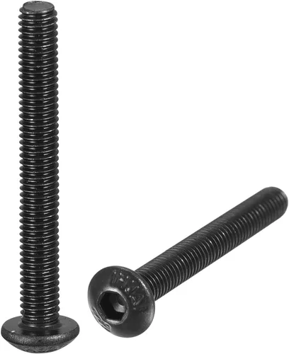 Miniatura 11 de uxcell Tornillos de cabeza de botón hexagonal M3x6mm Tornillos de acero de aleación 100pcs