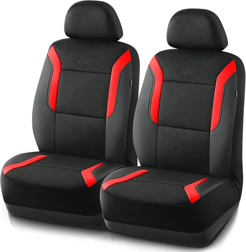 Miniatura 2 de Fundas de asiento de coche de espuma viscoelástica Skechers, fundas de asiento gruesas de malla Air Cool, fundas de asiento de coche para asientos