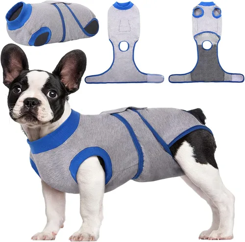 Miniatura 15 de Kuoser Traje de recuperación de cirugía para perros, traje de recuperación para perros machos hembras, mameluco para perro después de la cirugía