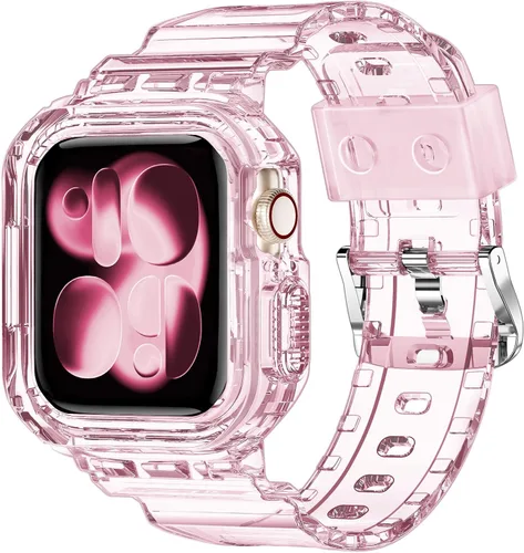 Miniatura 44 de XYF Compatible con correas cristalinas para Apple Watch de 1.929 in, 1.811 in, 1.772 in, 1.732 in, 1.654 in, 1.614 in, 1.575 in, 1.496 in, funda