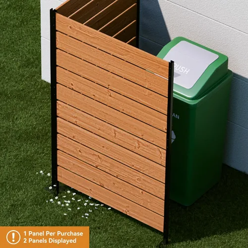 Miniatura 7 de Modern Shade - Pantalla de valla de privacidad de madera de 5' x 3' (1 panel) de madera natural, panel de valla de privacidad al aire libre
