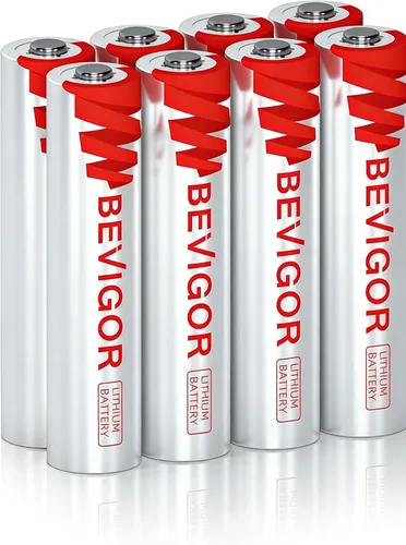 Miniatura 12 de BEVIGOR Paquete de 4 baterías AA de litio de larga duración, 1.5 V, 3000 mAh, baterías de litio de 20 años de vida útil, no recargables