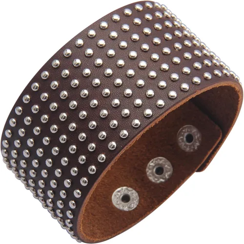 Miniatura 18 de Jeilwiy Pulseras de cuero punk para hombres, pulseras hechas a mano, brazalete ancho, joyería trenzada, color negro y marrón, ajustable, regalos