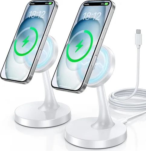 Miniatura 10 de Soporte Cargador Inalámbrico Magnético para iPhone 15W Cargador Rápido MagSafe para iPhone 17/17 Pro/17 Air/17 Pro Max 16/15/14/13/12 Series Apple