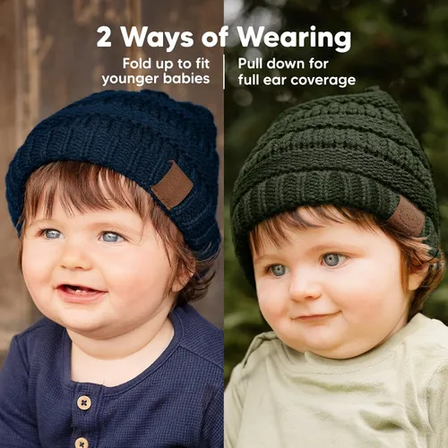 Miniatura 3 de Paquete de 3 gorros de bebé, sombreros de bebé de 0 a 6 meses, sombreros para recién nacidos, sombreros para bebé, sombreros para bebé, gorro