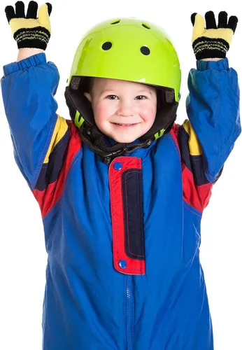Miniatura 4 de SATINIOR 5 pares de guantes de dedos completos para niños, guantes de punto cálidos guantes de invierno para niños pequeños y niñas, suministros