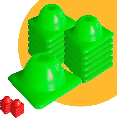 Miniatura 12 de Versatyle Heavy Duty Agility Training Cones (2 in, 6 in, 9 in, 12 in, 18 in, 28 in) for Sports and Kids Coaching, Multipurpose Field Marker Cones