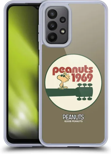 Miniatura 132 de Head Case Designs Funda de gel Woodstock 50th con licencia oficial de Peanuts Snoopy Guitar 1969 [protección de grado militar] compatible
