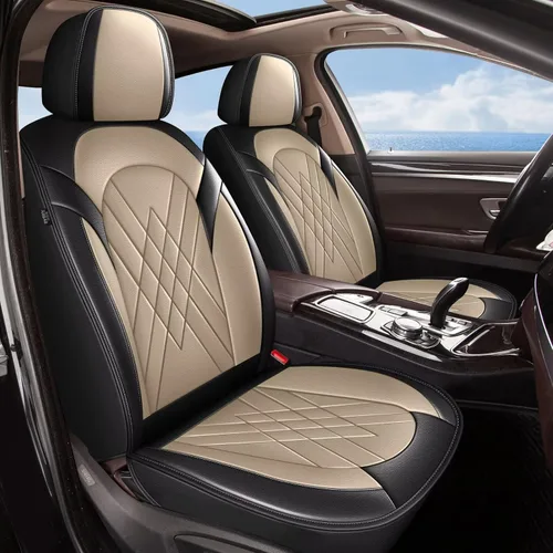 Miniatura 16 de YORKNEIC Juego de 2 fundas de asiento delantero de automóvil para Honda Accord 2003-2017, fundas de asiento de cuero sintético impermeables