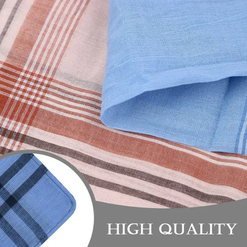 Miniatura 3 de WOXVM Pañuelos para hombre, paquete de 12 pañuelos suaves para hombre, surtido de primera calidad, pañuelos cuadrados de bolsillo para hombre