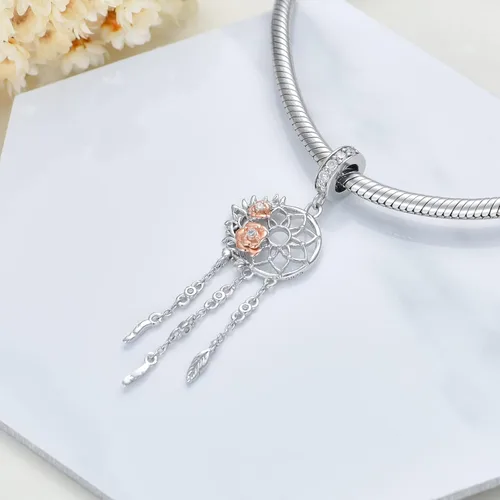 Miniatura 2 de MBSUUH Dream CatcherPineapplePantherMonkeyHouse Charms for Bracelets 925 Sterling Silver Jewelry Gifts for Women Wife Mom