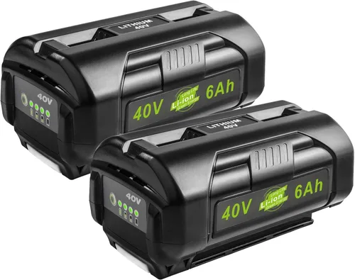 Futurebatt [Paquete de 2] Batería de repuesto de alto rendimiento de 6.0 Ah! 40 voltios para herramientas eléctricas RYOBI 40V OP4026 OP40201 OP4030