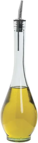 Miniatura 2 de TableCraft H931 Siena Botella de aceite de vidrio tinte verde de 16 onzas