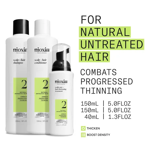Miniatura 3 de NIOXIN Kits de sistema de engrosamiento del cuero cabelludo + cabello Para cabello natural, teñido y dañado con adelgazamiento ligero a progresado