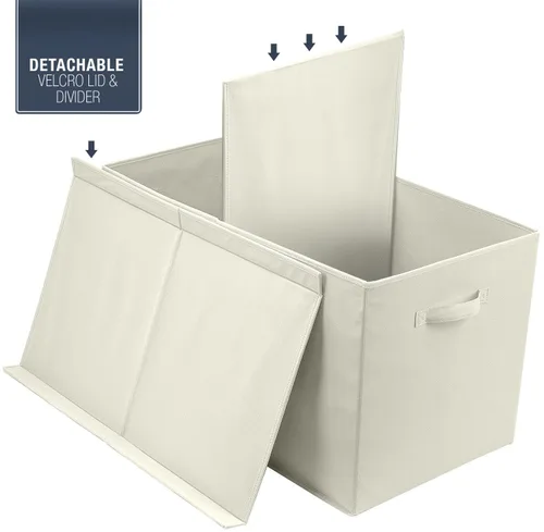 Miniatura 3 de Sorbus Baúl de juguetes con tapa abatible, almacenamiento plegable para niños, para guardería, sala de juegos, armario, organización del hogar